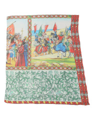 Dolce & Gabbana Multicolor Silk Printed Square Foulard Scarf