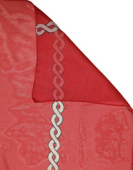 Dolce & Gabbana Red Silk Braided Rope Square Foulard Scarf