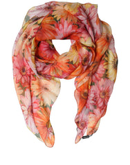 Dolce & Gabbana Multicolor Floral Silk Shawl Stole Scarf