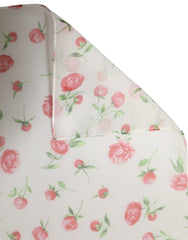 Dolce & Gabbana White Silk Floral Chiffon Long Stole Scarf