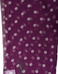 Dolce & Gabbana Purple White Polka Dot Shawl Stole Scarf