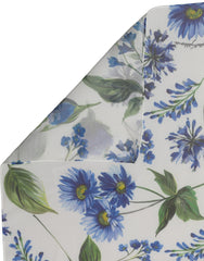 Dolce & Gabbana White Blue Floral Square Foulard Scarf