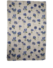 Dolce & Gabbana White Silk Floral Chiffon Long Stole Scarf