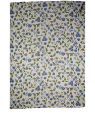 Dolce & Gabbana White Blue Floral Polyester Stole Scarf