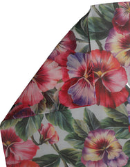 Dolce & Gabbana Multicolor Floral Cotton Lace Stole Scarf