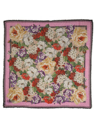 Dolce & Gabbana Multicolor Floral Cashmere Foulard Scarf