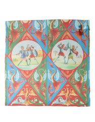 Dolce & Gabbana Multicolor Silk Printed Square Foulard Scarf