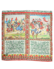Dolce & Gabbana Multicolor Silk Printed Foulard Scarf