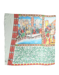 Dolce & Gabbana Multicolor Silk Printed Square Foulard Scarf