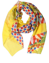 Dolce & Gabbana Multicolor Silk Carretto Foulard Scarf