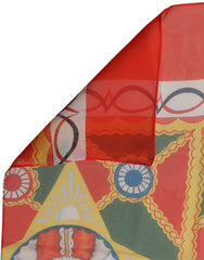 Dolce & Gabbana Multicolor Silk Printed Square Foulard Scarf