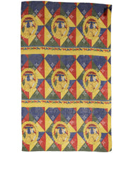 Dolce & Gabbana Multicolor Silk Printed Shawl Stole Scarf