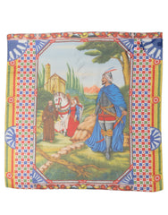 Dolce & Gabbana Multicolor Silk Printed Square Foulard Scarf