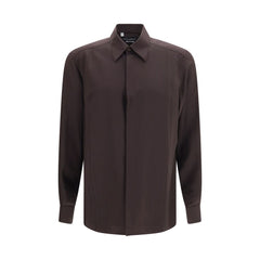 Dolce & Gabbana Brown Silk Shirt