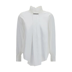 Brunello Cucinelli White Cotton Blouse