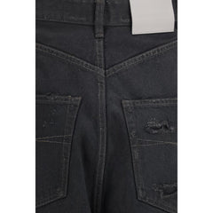 Balenciaga Black Cotton Casual Pants