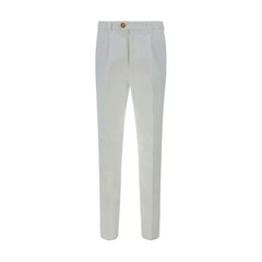 Brunello Cucinelli White Cotton Casual Pants