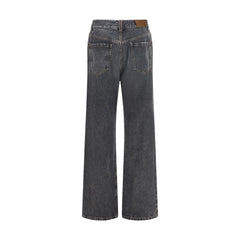 Brunello Cucinelli Gray Cotton Straight-Leg Jeans