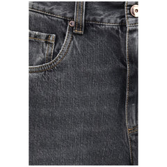 Brunello Cucinelli Gray Cotton Straight-Leg Jeans