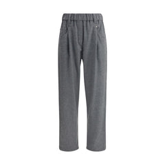 Brunello Cucinelli Gray Wool Casual Pants