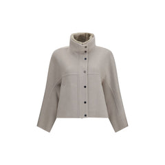 Brunello Cucinelli White Wool Oves Aries Coat