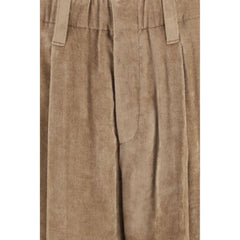 Brunello Cucinelli Brown Viscose Casual Pants