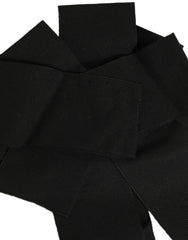 Dolce & Gabbana Black Cotton Wrap Around Tie Cintura Belt