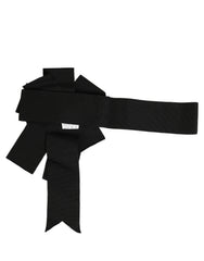 Dolce & Gabbana Black Cotton Wrap Around Tie Cintura Belt