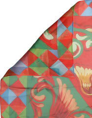 Dolce & Gabbana Multicolor Silk Printed Square Foulard Scarf