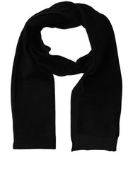 Dolce & Gabbana Black Cashmere Knitted Ribbed Shawl Scarf