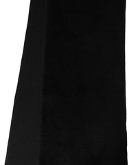 Dolce & Gabbana Black Cashmere Knitted Ribbed Shawl Scarf