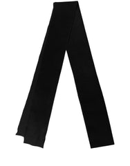 Dolce & Gabbana Black Cashmere Knitted Ribbed Shawl Scarf