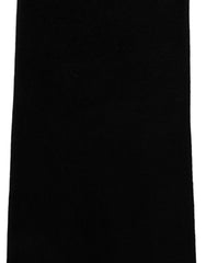 Dolce & Gabbana Black Cashmere Knitted Ribbed Shawl Scarf