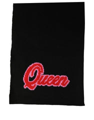 Dolce & Gabbana Black D&G Queen Cashmere Knitted Shawl Scarf