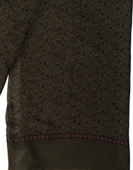 Dolce & Gabbana Olive Green Modal Floral Shawl Stole Scarf