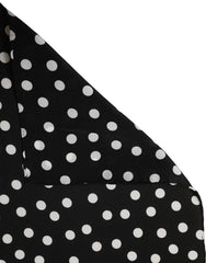 Dolce & Gabbana Black White Polka Dot Square Foulard Scarf