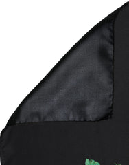 Dolce & Gabbana Black Tropical Sunset Square Foulard Scarf