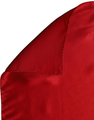 Dolce & Gabbana Red Satin Silk Foulard Handkerchief Scarf