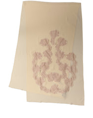 Dolce & Gabbana Light Beige Ornate Lace Neck Shawl Scarf