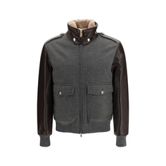 Brunello Cucinelli Gray Cashmere Bomber