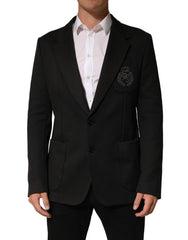 Dolce & Gabbana Black Embroidered Single Breasted Jacket