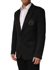 Dolce & Gabbana Black Embroidered Single Breasted Jacket