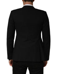Dolce & Gabbana Black Pinstripe Men Single Breasted Jacket