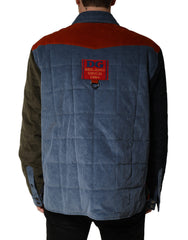 Dolce & Gabbana Multicolor Cotton Corduroy ButtonUp Jacket