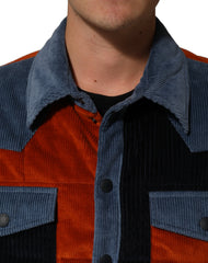 Dolce & Gabbana Multicolor Cotton Corduroy ButtonUp Jacket