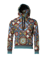 Dolce & Gabbana Multicolor Printed Hooded Sweatshirt Sweater