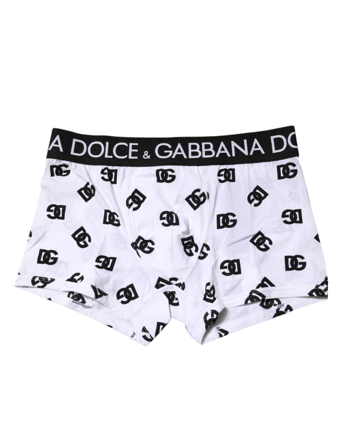 Dolce & Gabbana White DG Logo Print Regular Boxer Underwear
