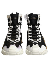 Dolce & Gabbana Black Gold NS1 High Top Sneakers Shoes