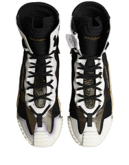 Dolce & Gabbana Black Gold NS1 High Top Sneakers Shoes