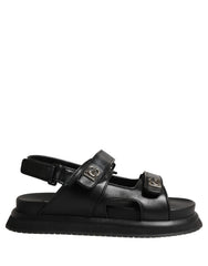 Dolce & Gabbana Black DG Logo Sandals Flats Slippers Shoes